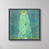 Zonnebloem door Klimt, bloemen Art Nouveau Canvas Afdruk (Voorkant)