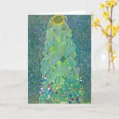 Zonnebloem door Klimt,  bloemen Art Nouveau Kaart (Gele Bloem)
