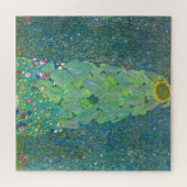 Zonnebloem door Klimt,  bloemen Art Nouveau Legpuzzel (Horizontaal)