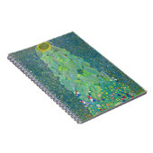 Zonnebloem door Klimt, bloemen Art Nouveau Notitieboek (Rechterzijde)
