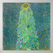 Zonnebloem door Klimt, bloemen Art Nouveau Poster (Voorkant)