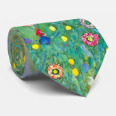 Zonnebloem door Klimt,  bloemen Art Nouveau Stropdas (Opgerold)