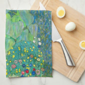 Zonnebloem door Klimt,  bloemen Art Nouveau Theedoek (Quarter Fold)