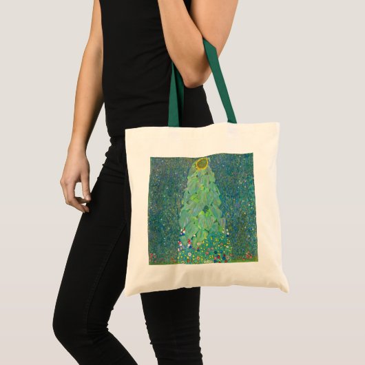 Zonnebloem door Klimt,  bloemen Art Nouveau Tote Bag (Voorkant (product))