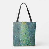 Zonnebloem door Klimt, bloemen Art Nouveau Tote Bag (Achterkant)