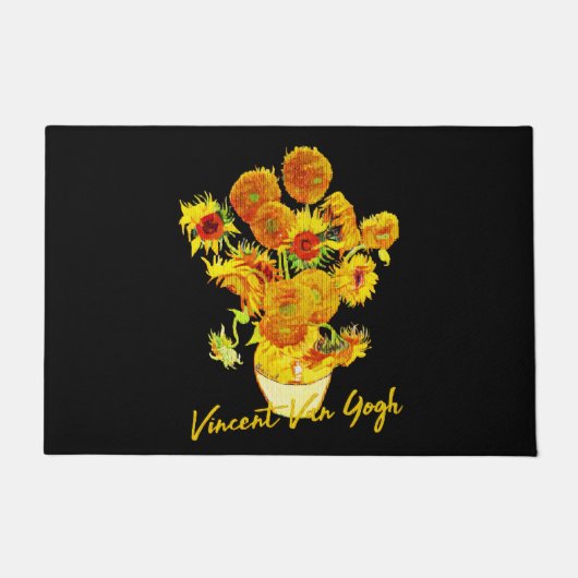Zonnebloem door Van Gogh Deurklep Deurmat (Voorkant)