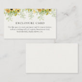 Zonnebloem Douche Enclosure Kaart (Voorkant / Achterkant)