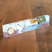 Zonnebloem Dove Bumblebeb Desk Naambordje (Zijkant)