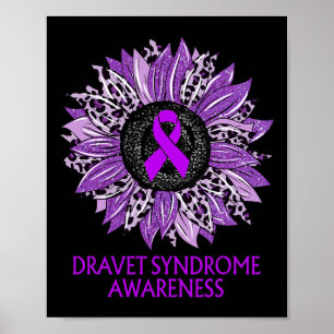 Zonnebloem Dravet Syndrome Awareness Paarse Lint Poster