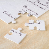 Zonnebloem Dream Poem Puzzle met tin Legpuzzel (Zijkant)