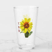 Zonnebloem Drinkglas Glas (Achterkant)
