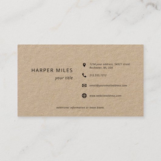 Zonnebloem, droge bloem en symbolen visitekaartje (Achterkant)