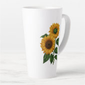 Zonnebloem Dromen: Grote Latte Mok (17oz) (Rechterhoek)