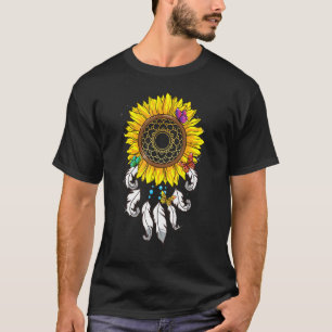 Zonnebloem Droomvanger Met Vlinders Droomvanger T-shirt