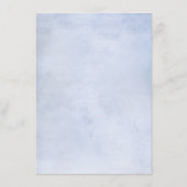 Zonnebloem Dusty Blue Slate Floral Wedding Details Informatiekaartje (Achterkant)