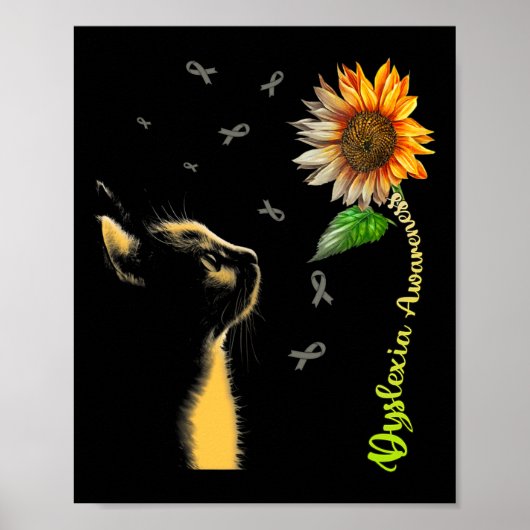 Zonnebloem dyslexie Bewustzijn Poster (Voorkant)