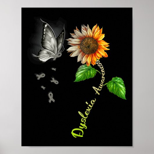 Zonnebloem Dyslexie Bewustzijn Poster (Voorkant)
