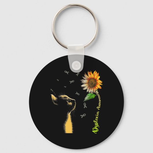 Zonnebloem Dyslexie Bewustzijn  Sleutelhanger (Voorkant)