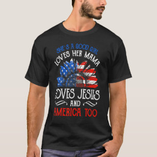 Zonnebloem Een goed meisje houdt van haar moeder J T-shirt