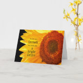 Zonnebloem Een helder Toekomstig Farewell afscheid Kaart (Gele Bloem)