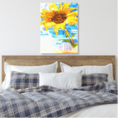 Zonnebloem Eénmalige merker - Cute Sunflower Lover Canvas Afdruk (Insitu (Slaapkamer))