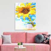 Zonnebloem Eénmalige merker - Cute Sunflower Lover Canvas Afdruk (Insitu (Woonkamer))