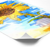 Zonnebloem Eénmalige merker - Cute Sunflower Lover Foto Afdruk (Hoek)