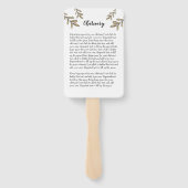 Zonnebloem Eenvoudige foto begrafenis overlijdensb Handwaaier (Achterkant)