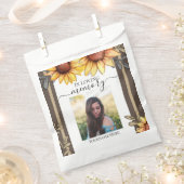 Zonnebloem Eenvoudige foto Funeral Keepomwille Bedankzakje (Geknipt)