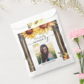 Zonnebloem Eenvoudige foto Funeral Keepomwille Bedankzakje (Gezegeld)