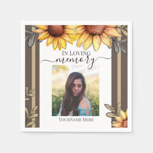 Zonnebloem Eenvoudige foto Funeral Keepomwille Servet