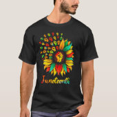 Zonnebloem Eerste Junetetiende, Afrikaanse Amerika T-shirt (Voorkant)