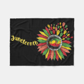 Zonnebloem Eerste Junetetiende Black History Afrik Fleece Deken (Voorkant (Horizontaal))