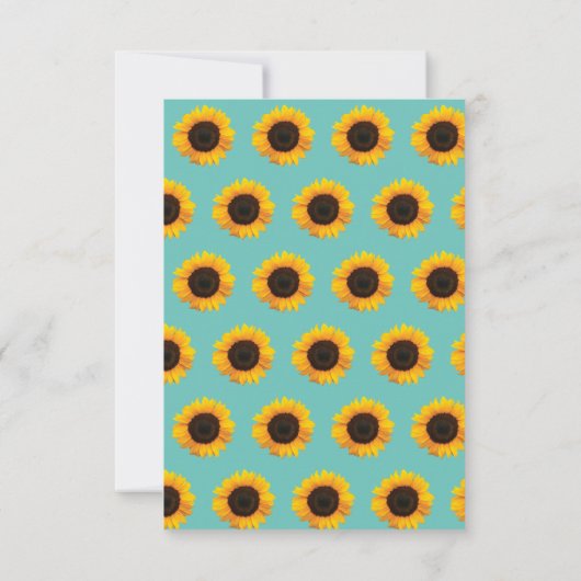 Zonnebloem Eerste verjaardag Kaart (Achterkant)