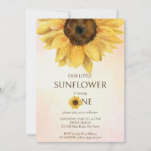Zonnebloem eerste verjaardag kleine zonneschijn sj kaart (Voorkant)