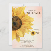 Zonnebloem eerste verjaardag kleine zonneschijn sj kaart (Voorkant)