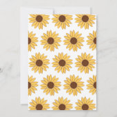 Zonnebloem Eerste Verjaardagsuitnodiging Kaart (Achterkant)