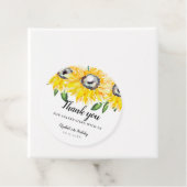 Zonnebloem Eerste Waterverf Floral 1st Bedankjes Labels (In situ)