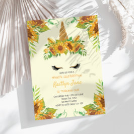 Zonnebloem Eicorn Gele Stomme Meisjes Kaart