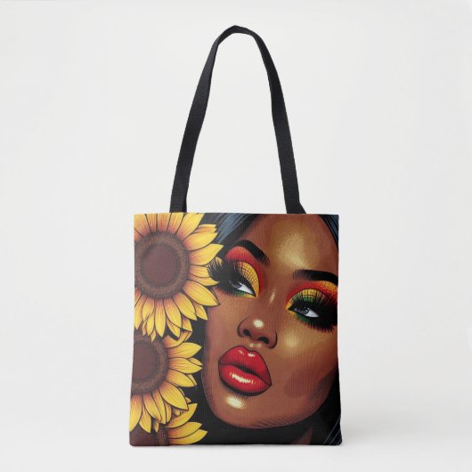 Zonnebloem Elegance Canvas tas (Voorkant)