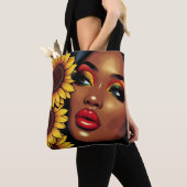 Zonnebloem Elegance Canvas tas (Dichtbij)