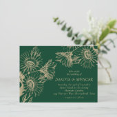 Zonnebloem Elegance | Verandering van de goudwedde Kaart (Staand voorkant)