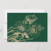 Zonnebloem Elegance | Verandering van de goudwedde Kaart (Achterkant)