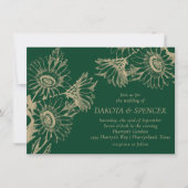 Zonnebloem Elegance | Verandering van de goudwedde Kaart (Voorkant)