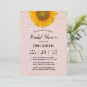 Zonnebloem Elegant Blush Roze Vrijgezellenfeest Kaart (Staand voorkant)