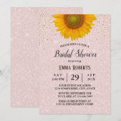 Zonnebloem Elegant Blush Roze Vrijgezellenfeest Kaart (Voorkant / Achterkant)
