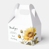 Zonnebloem Elegant Boho Floral Baby shower Bedankdoosjes (Voorkant Zijde)