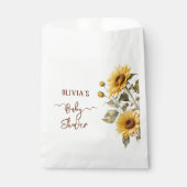 Zonnebloem Elegant Boho Floral Baby shower Bedankzakje (Voorkant)