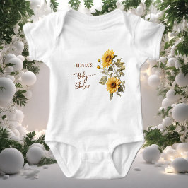 Zonnebloem Elegant Boho Floral Baby shower Romper