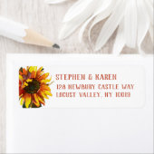 Zonnebloem Elegant Return Address Label (Insitu)